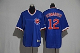 Chicago Cubs #12 Kyle Schwarber Blue Cooperstown New Cool Base Stitched Jersey,baseball caps,new era cap wholesale,wholesale hats